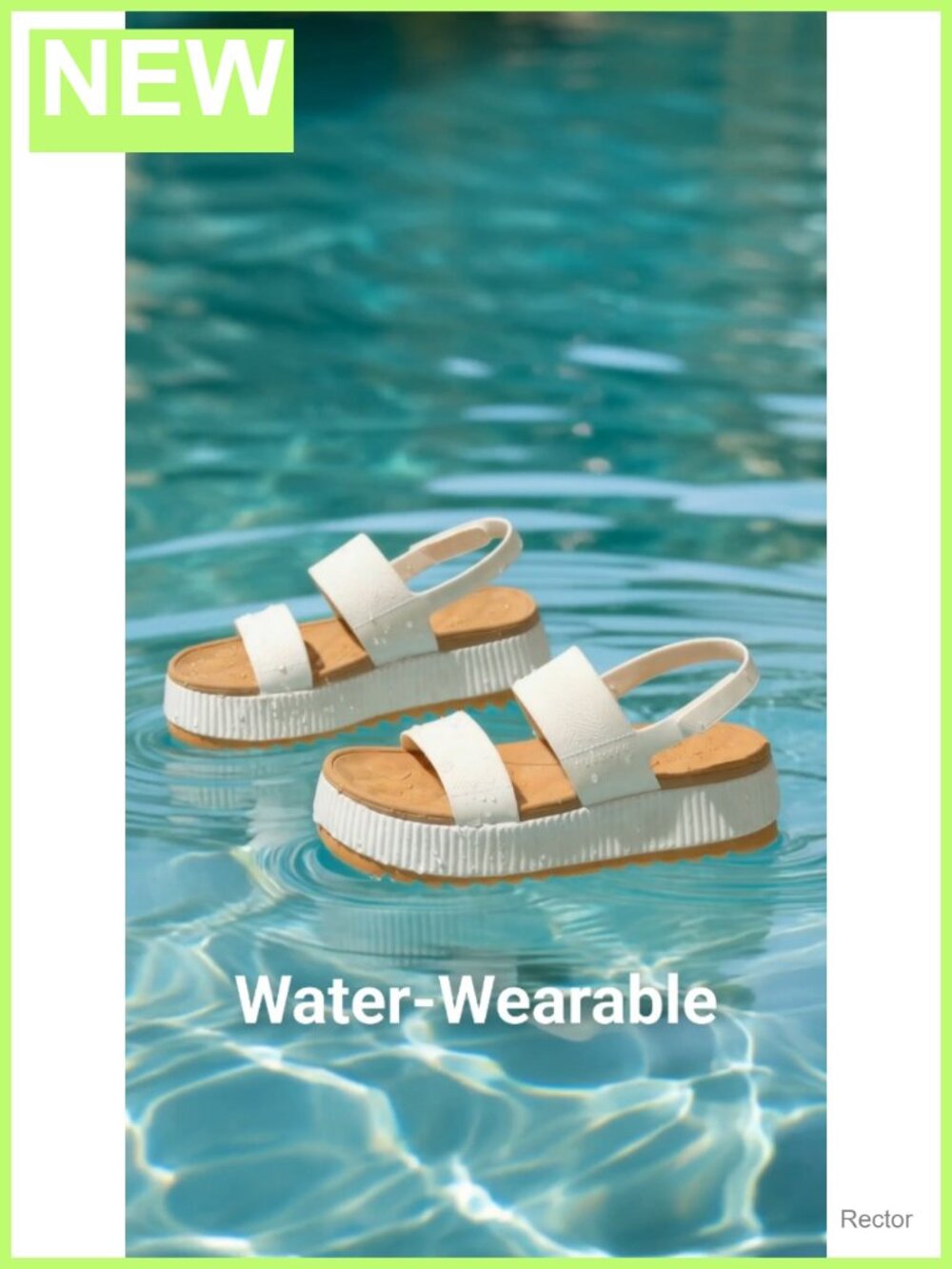 Waterproof Lightweight Platform Sandals Slingback - Picture 6 of 6
